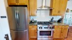 Fridge, gas stove top and oven 